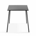 Ensemble table carrée (70x70 cm) + 4 chaises en métal