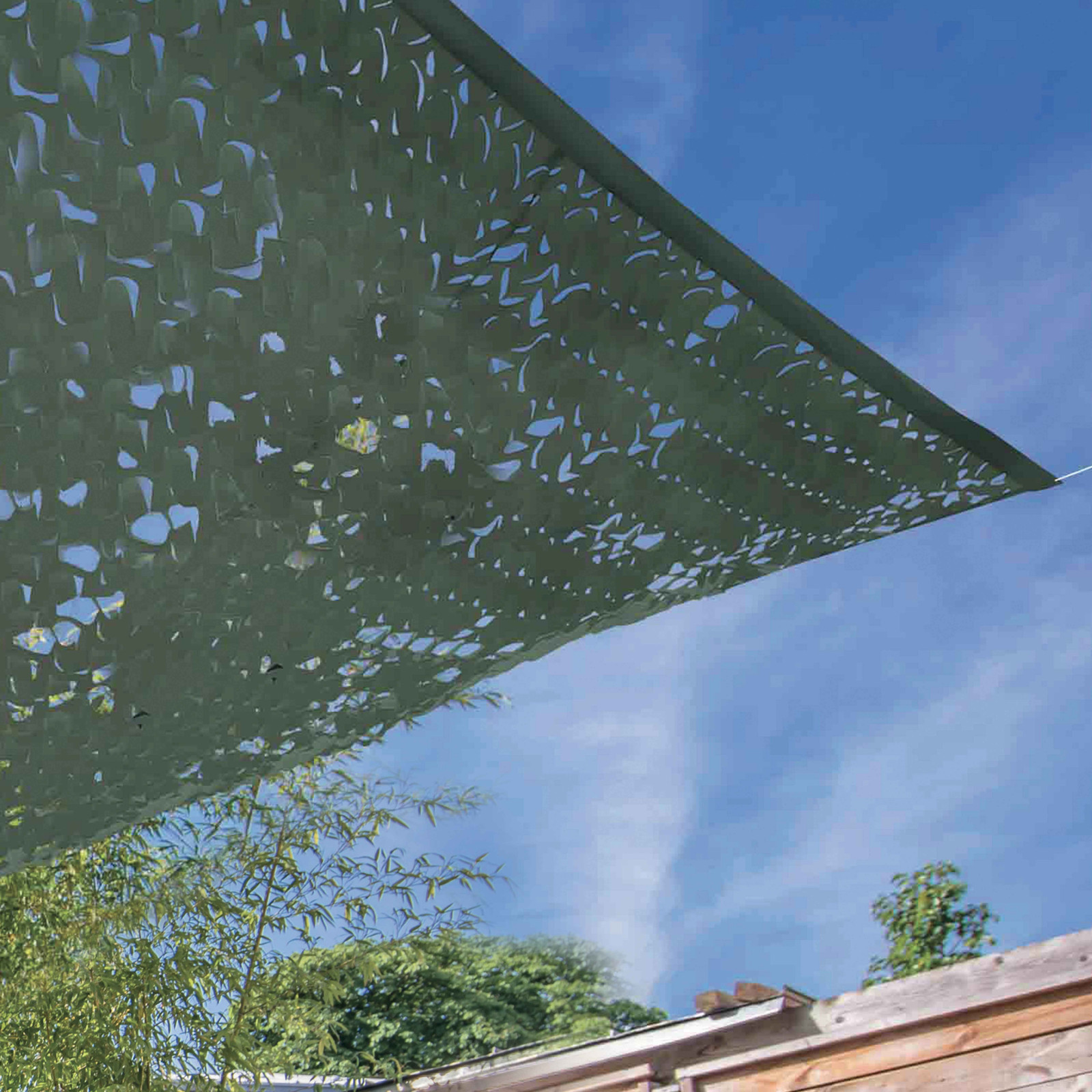 Voile d'ombrage camouflage réversible 3x4m