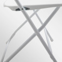Chaise pliante blanche en plastique