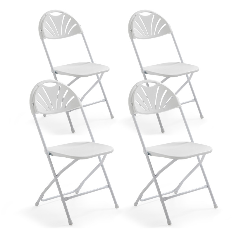 4 chaises pliantes de réception ajourées