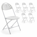 6 chaises pliantes de réception ajourées