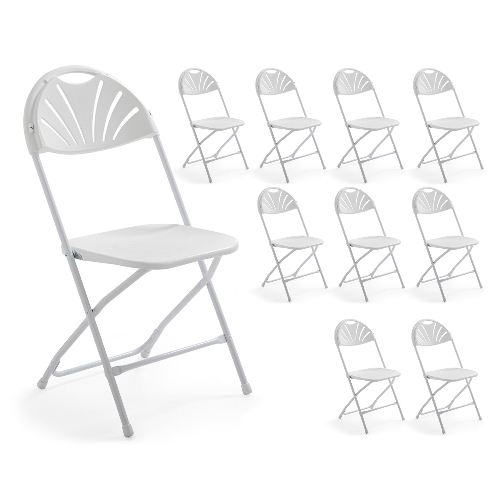 Lot de 10 chaises pliantes ajourées