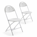 Lot de 2 chaises pliables ajourées