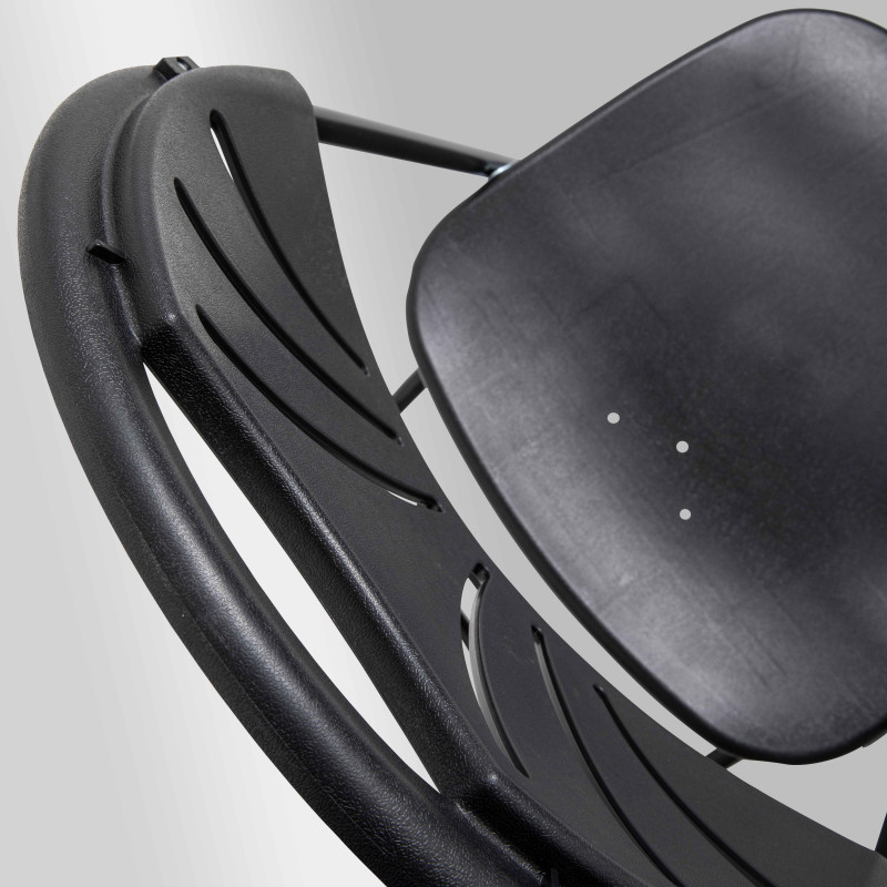 Chaise pliante en plastique noir