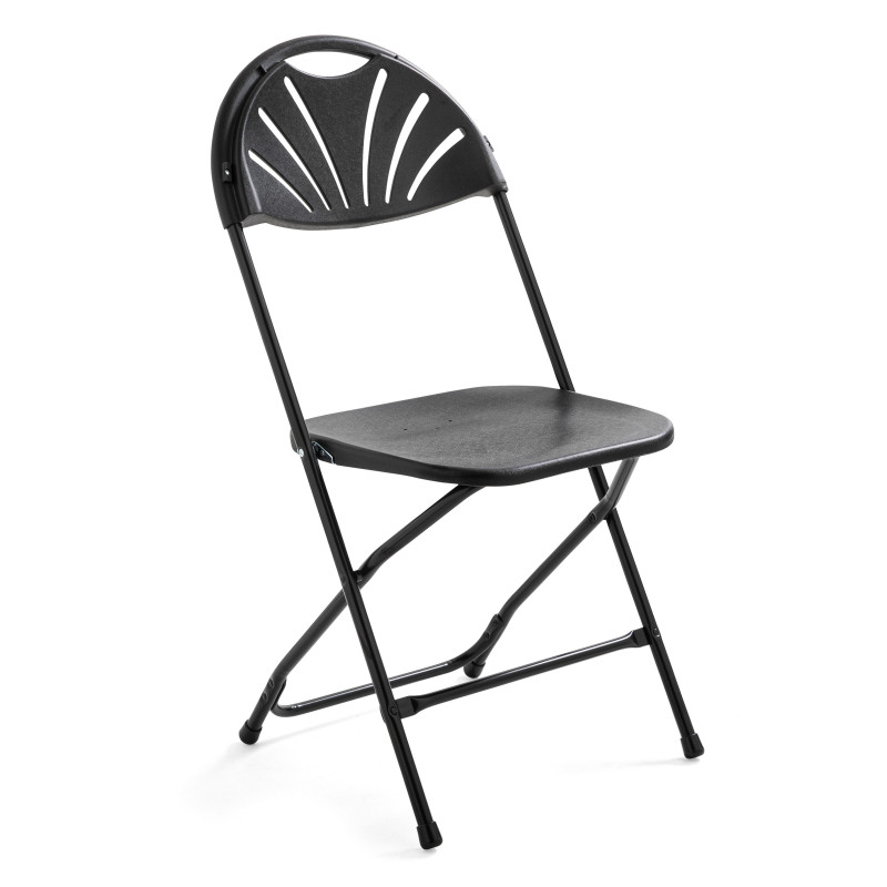 Chaise pliante en plastique noir