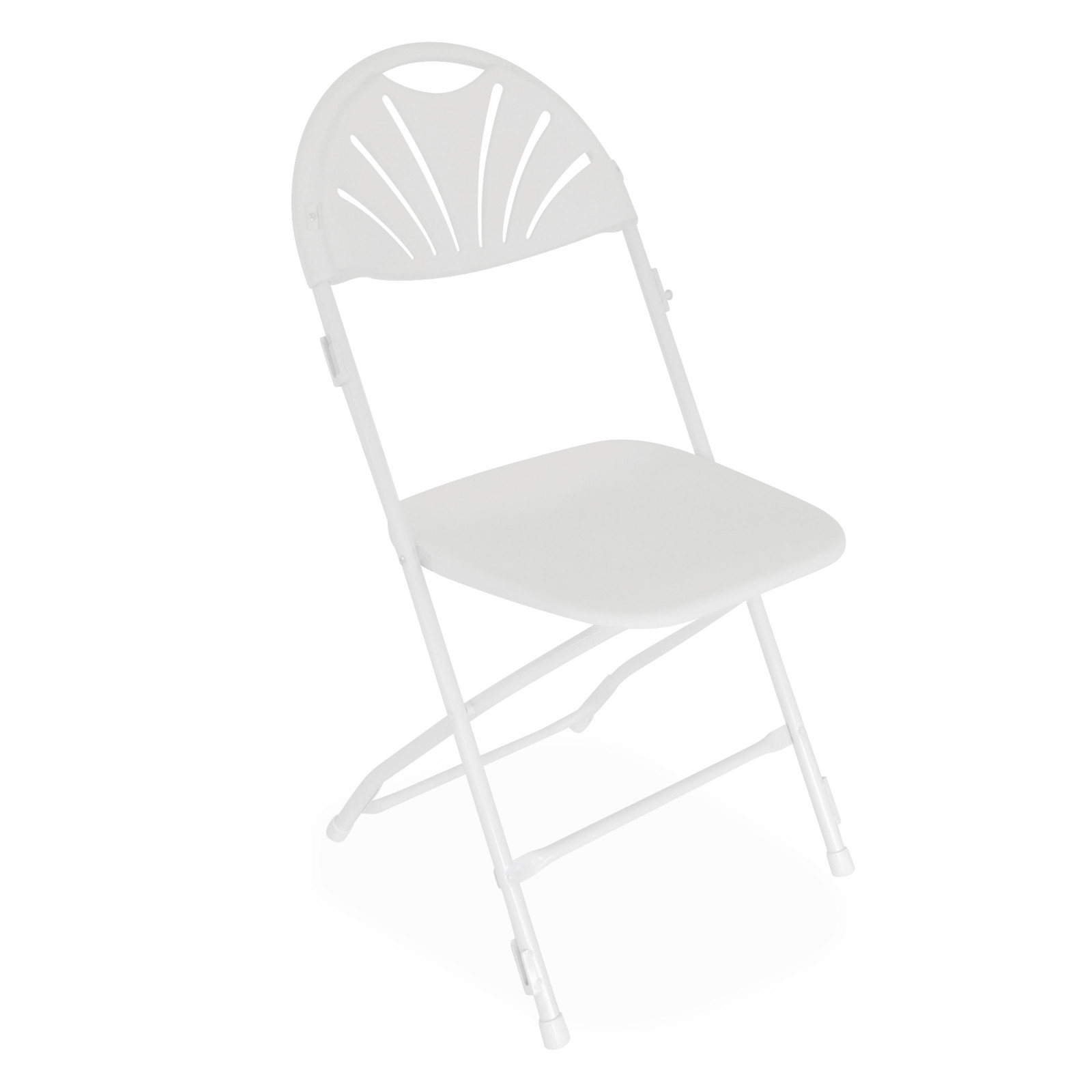 10 chaises pliantes blanches avec crochets de liaison