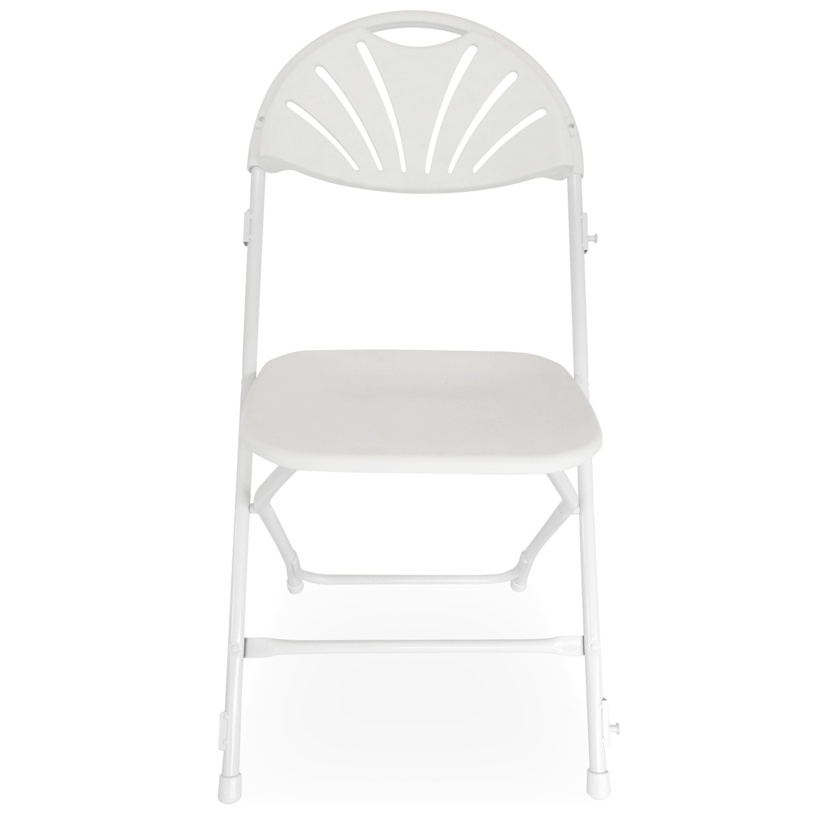 10 chaises pliantes blanches avec crochets de liaison