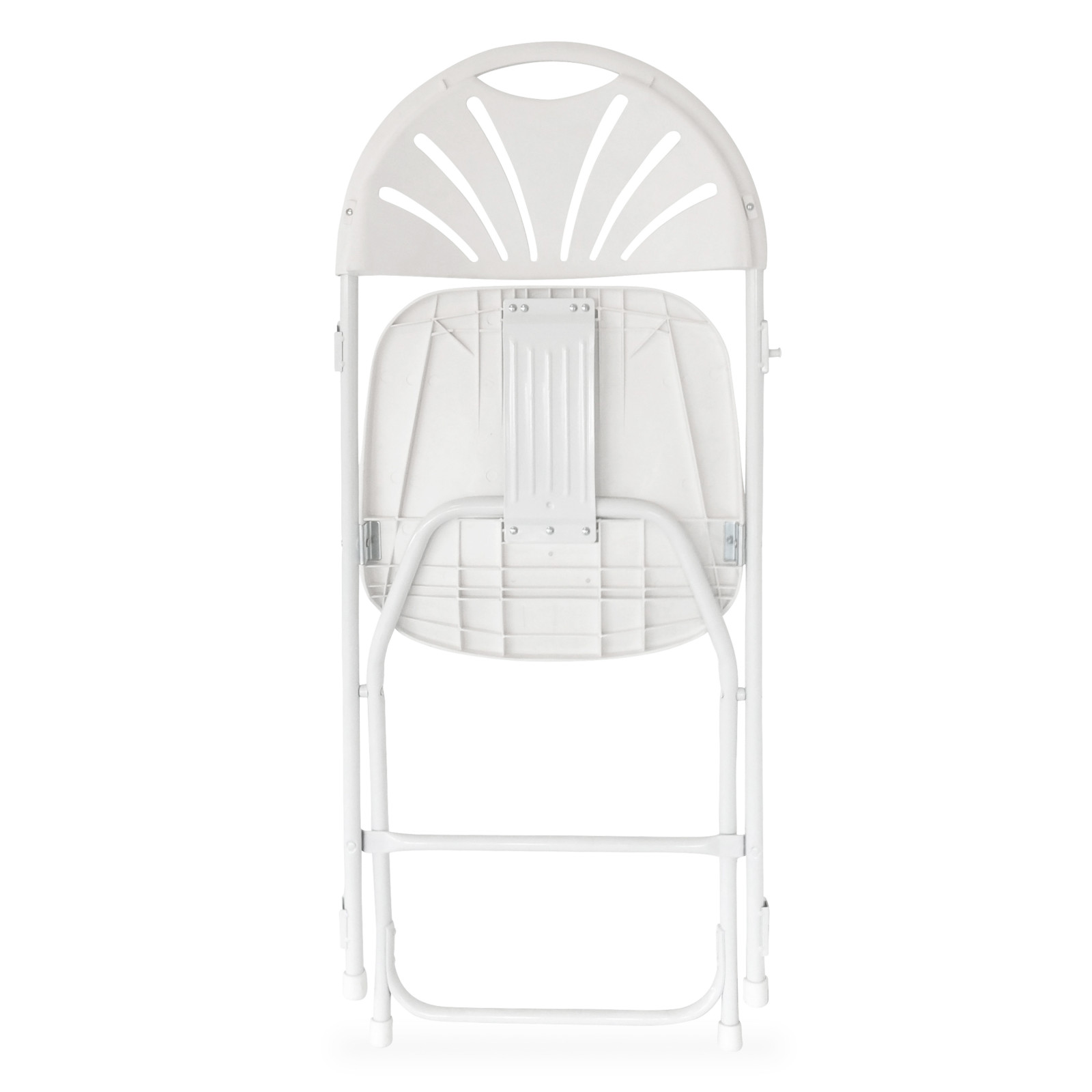 10 chaises pliantes blanches avec crochets de liaison