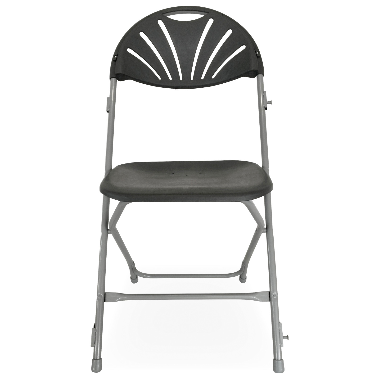 Lot 10 chaises pliantes grises et crochets de liaison