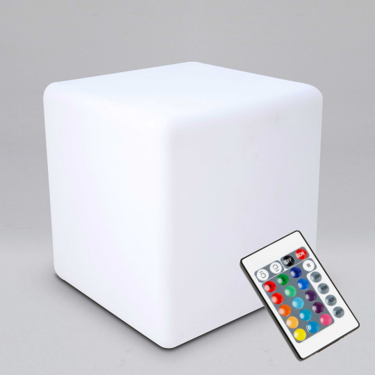 Cube LED rechargeable multicolore - 30cm