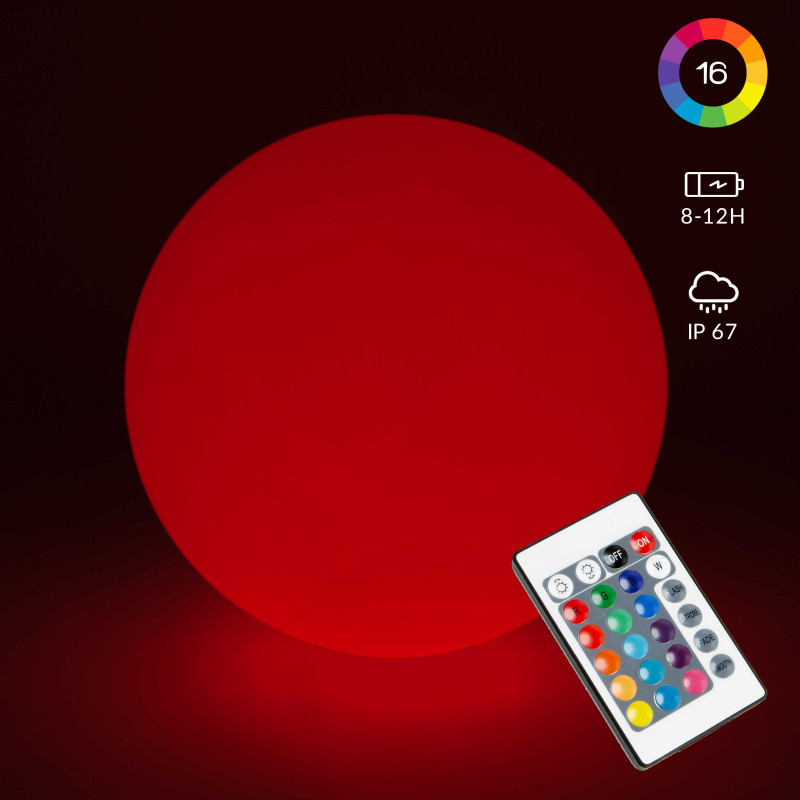 Boule LED rechargeable multicolore - Ø40cm
