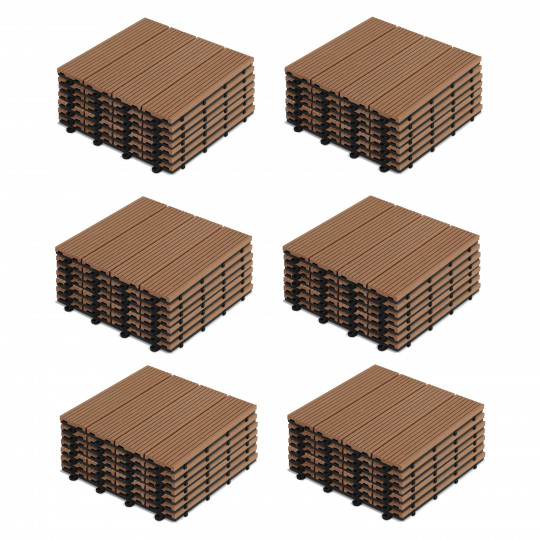 8 dalles de terrasse en bois composite