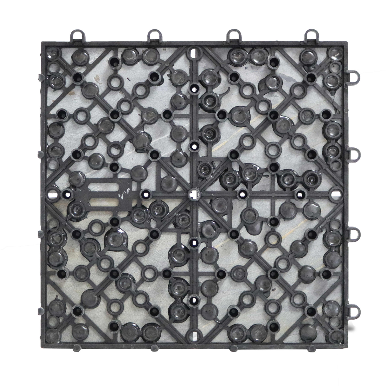 8 Dalles de terrasse en pierre noire 4 carreaux