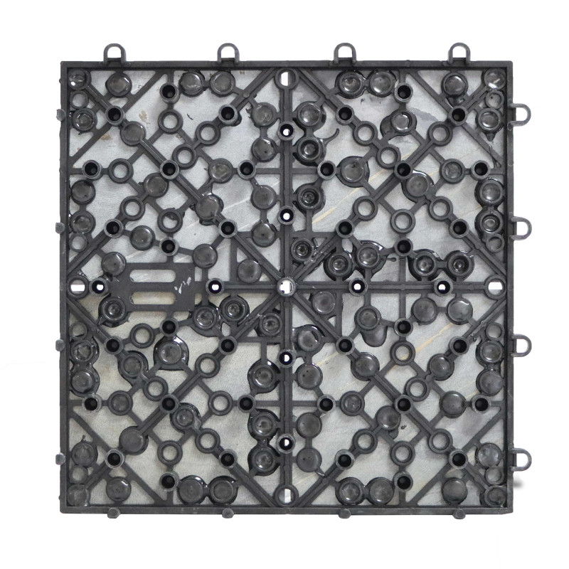 8 Dalles de terrasse en pierre noire 4 carreaux