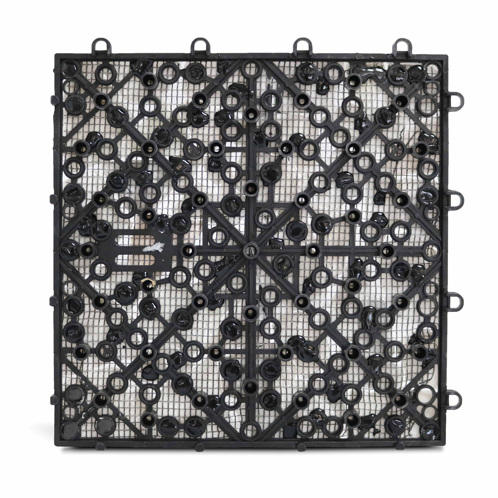 8 Dalles de terrasse en galets de marbre blanc