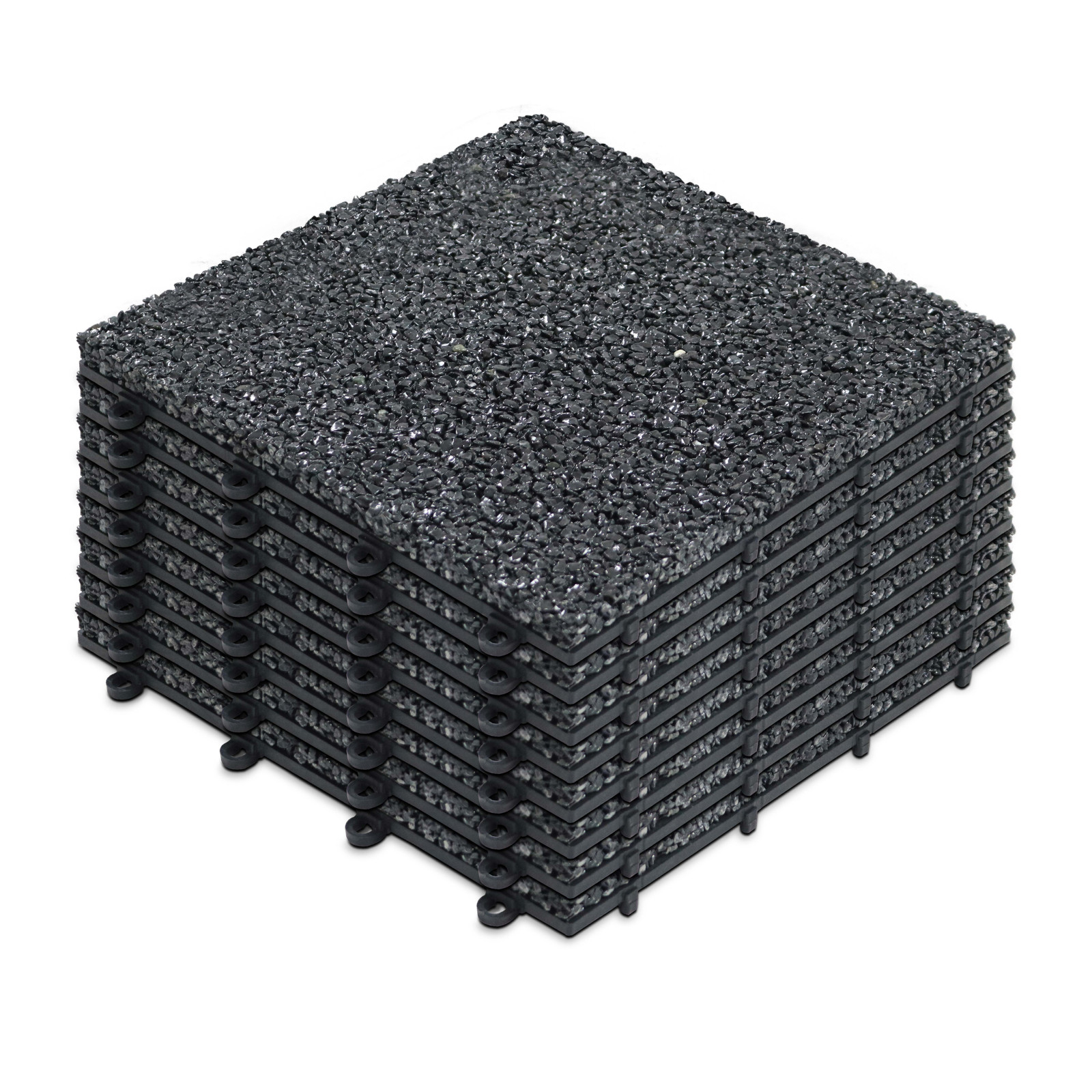 8 Dalles de terrasse gravillon noir