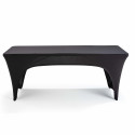 Nappe housse noire pour table pliante 180cm double ouverture