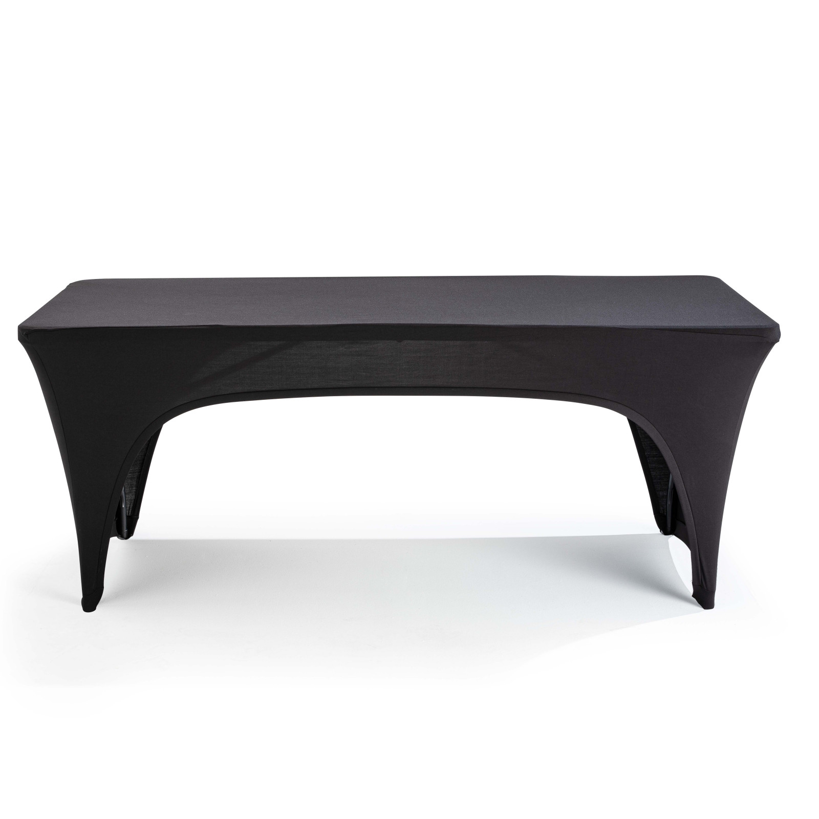 Nappe housse noire pour table pliante 180cm double ouverture 