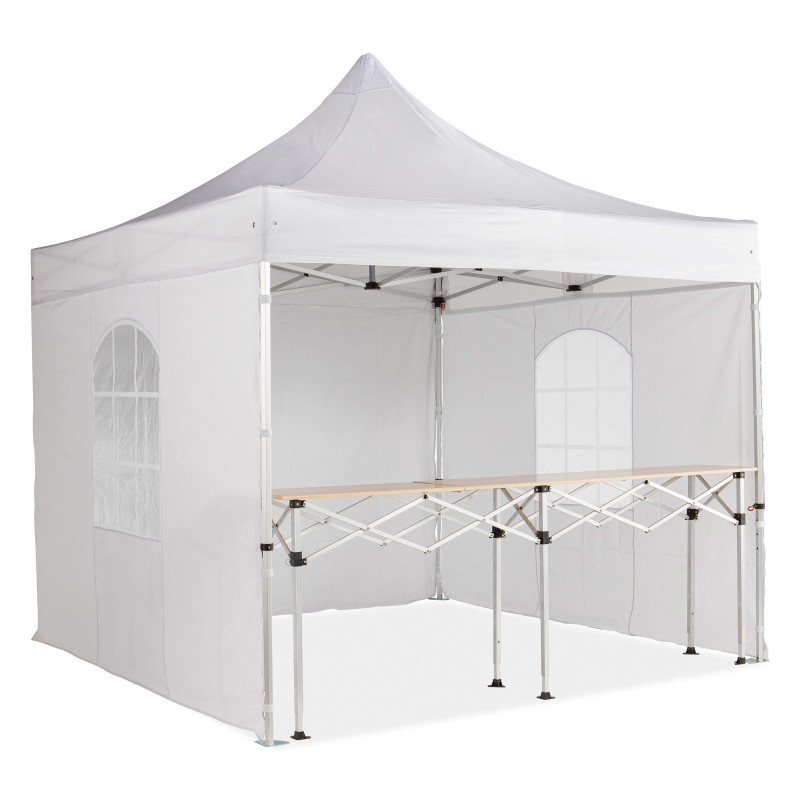 Pack tente pliante de marché 3x3m 300g/m² 40mm