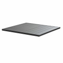 Plateau de table carrée en aluminium gris (70 cm) - 4 places