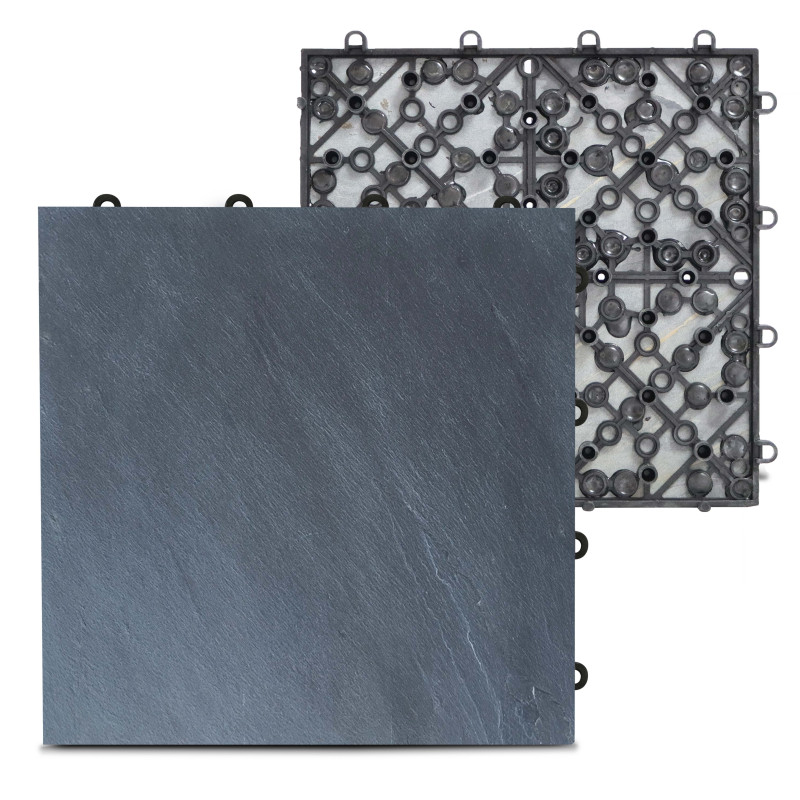 8 Dalles de terrasse pierre noire