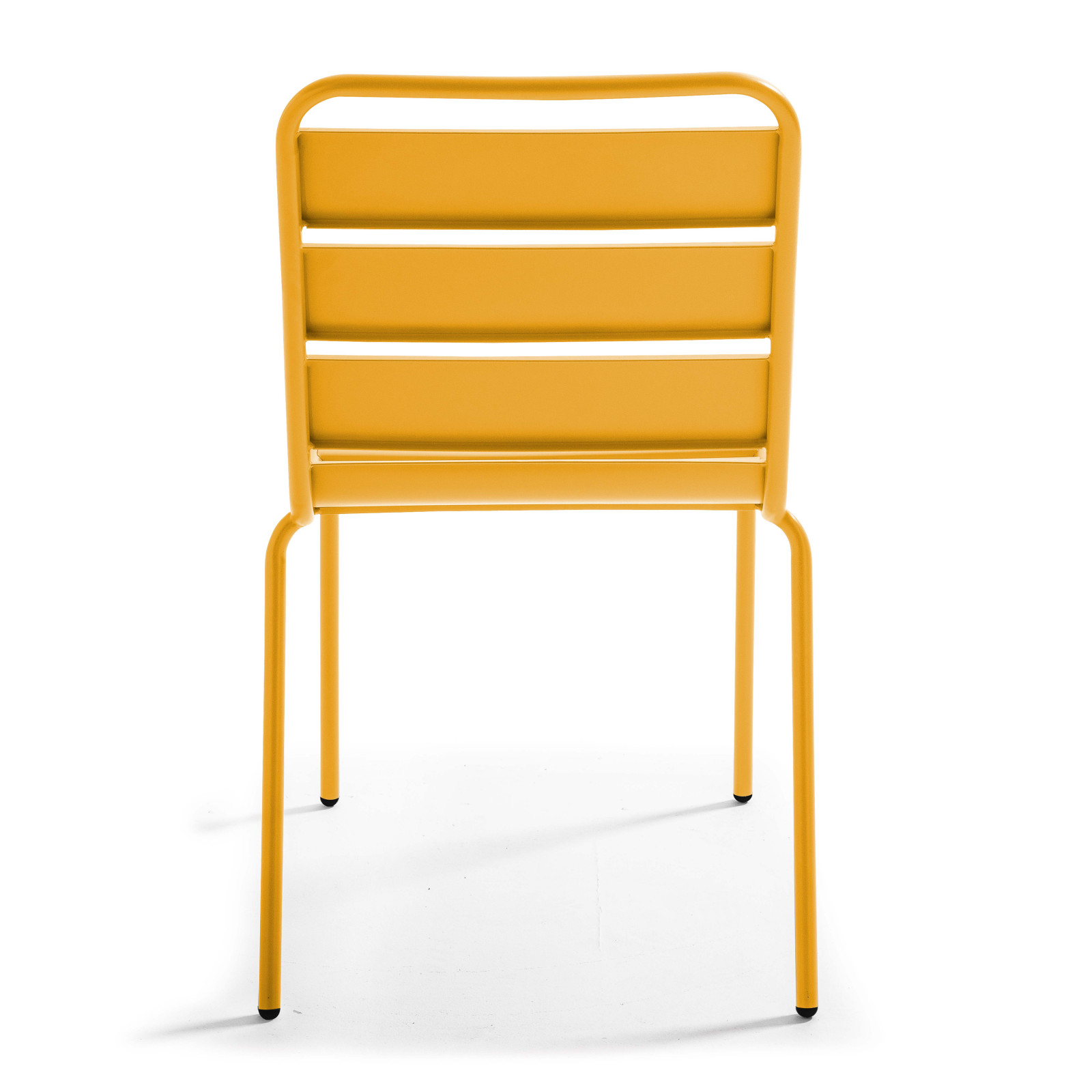 Ensemble table carrée (70x70 cm) et 2 chaises en métal