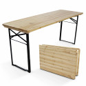 Table brasserie pliante en bois 180x58x75cm