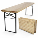 Table brasserie pliante en bois 218x58x75cm