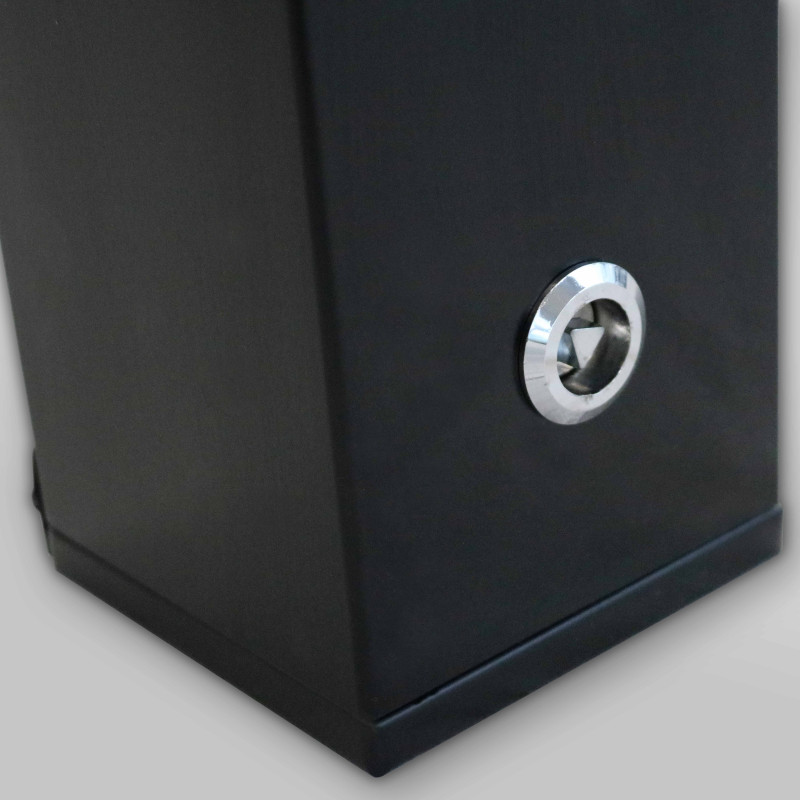 Cendrier extérieur mural en acier noir (4/5)