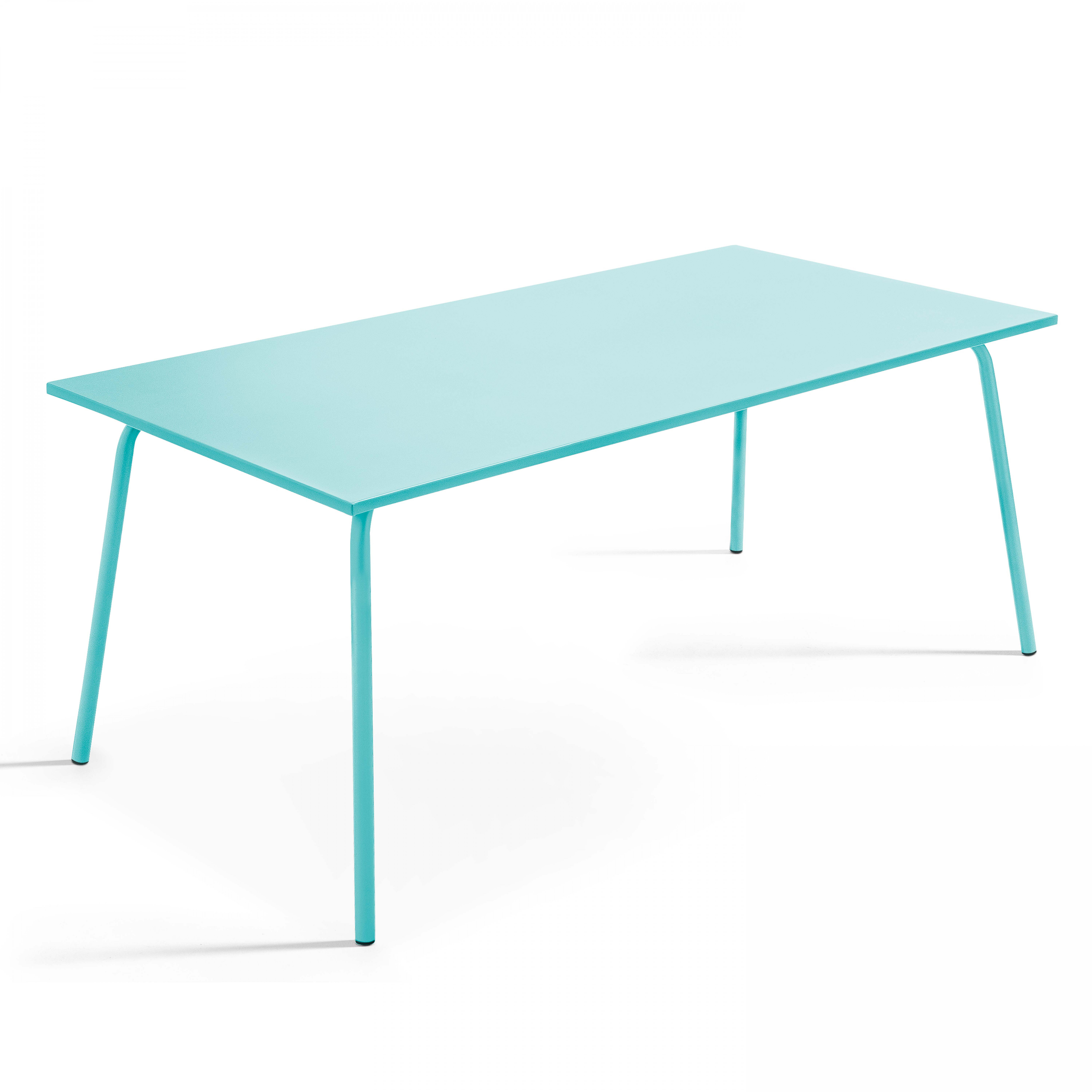 Table de restaurant en métal 8 personnes 180x90 cm