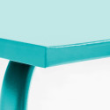 Table rectangulaire en métal (180 cm) -  8 places
