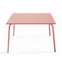 Table carrée en métal (120 cm) - 8 places