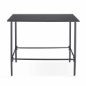 Table haute rectangulaire en métal 120 cm - 6 places