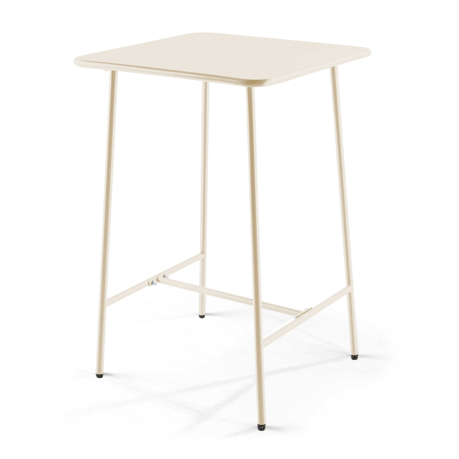 Ensemble table haute (70 cm) + 2 chaises en métal