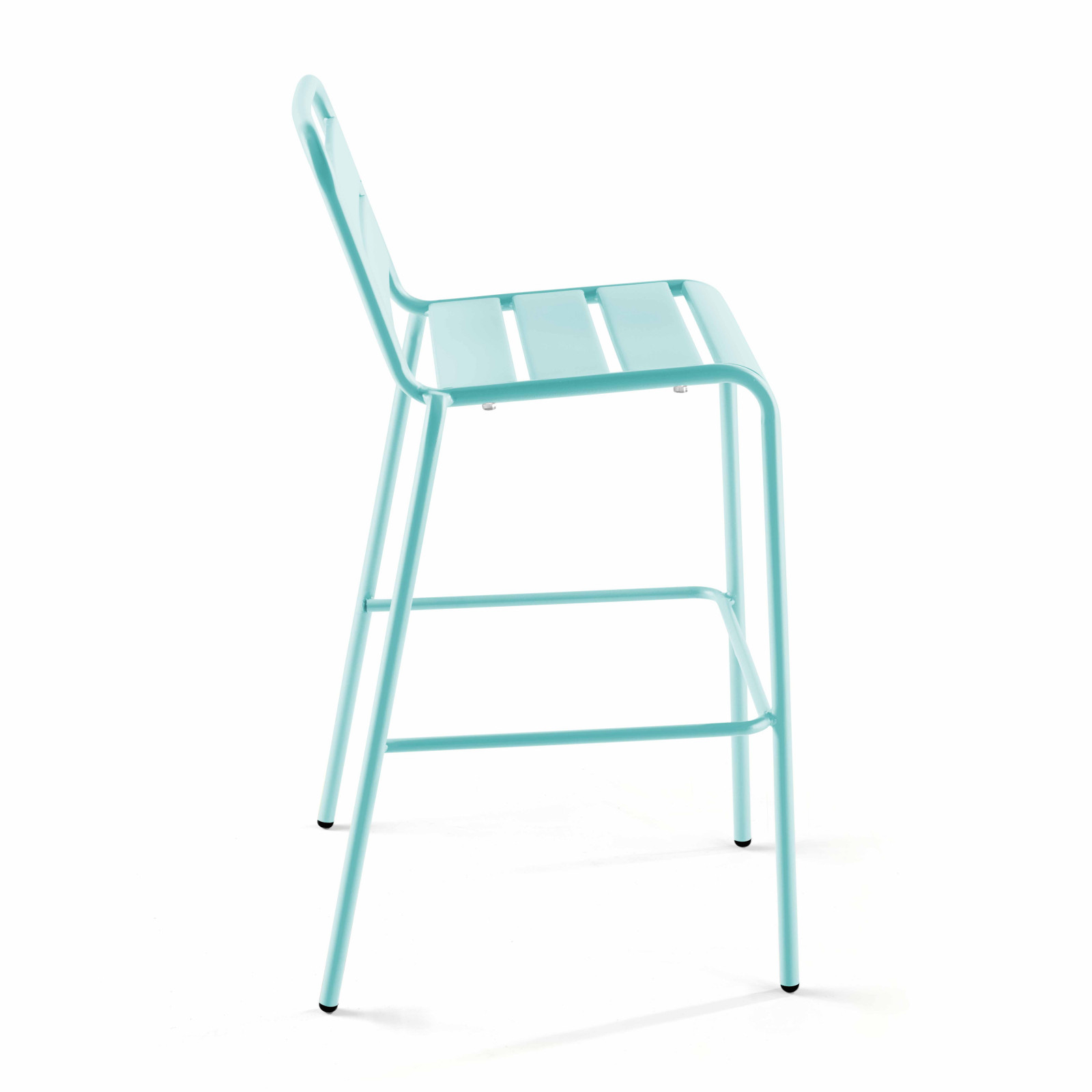 Ensemble table haute (70 cm) + 2 chaises en métal