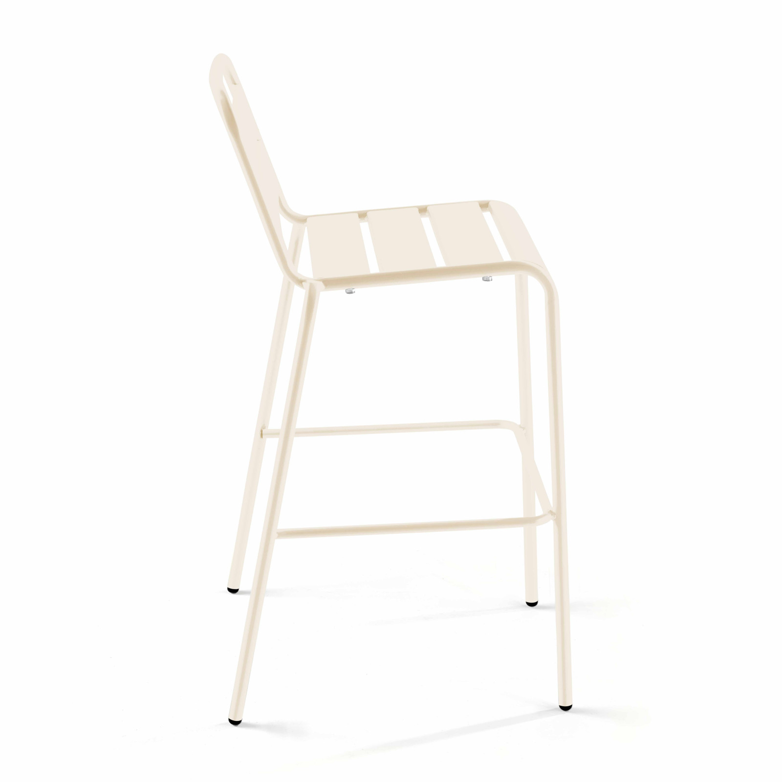 Ensemble table haute (70 cm) + 2 chaises en métal