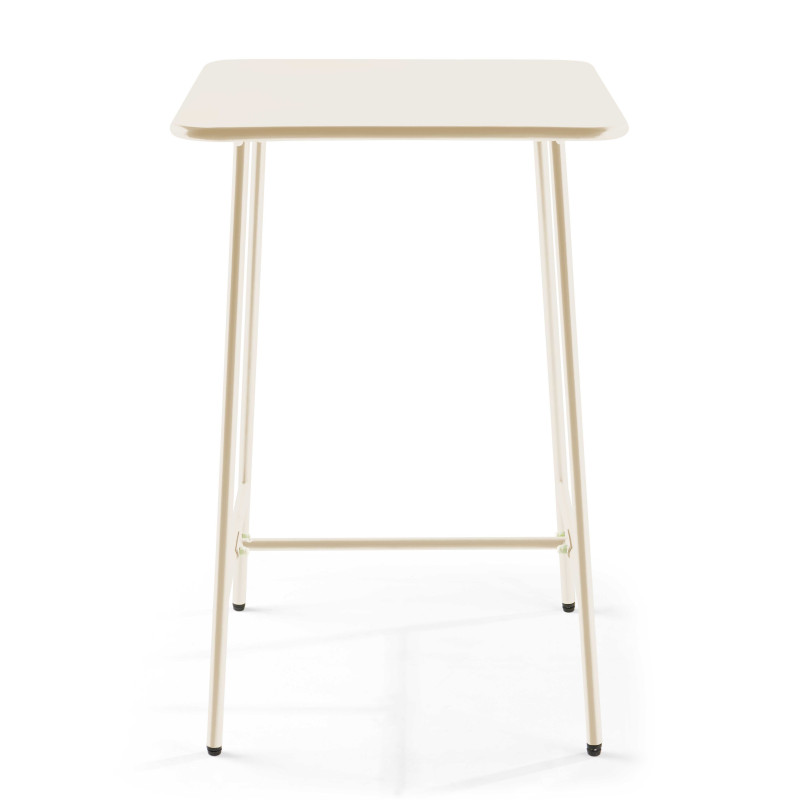 Table de bar carrée en métal (70 cm) - 4 places
