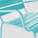 Fauteuil de terrasse bas en métal