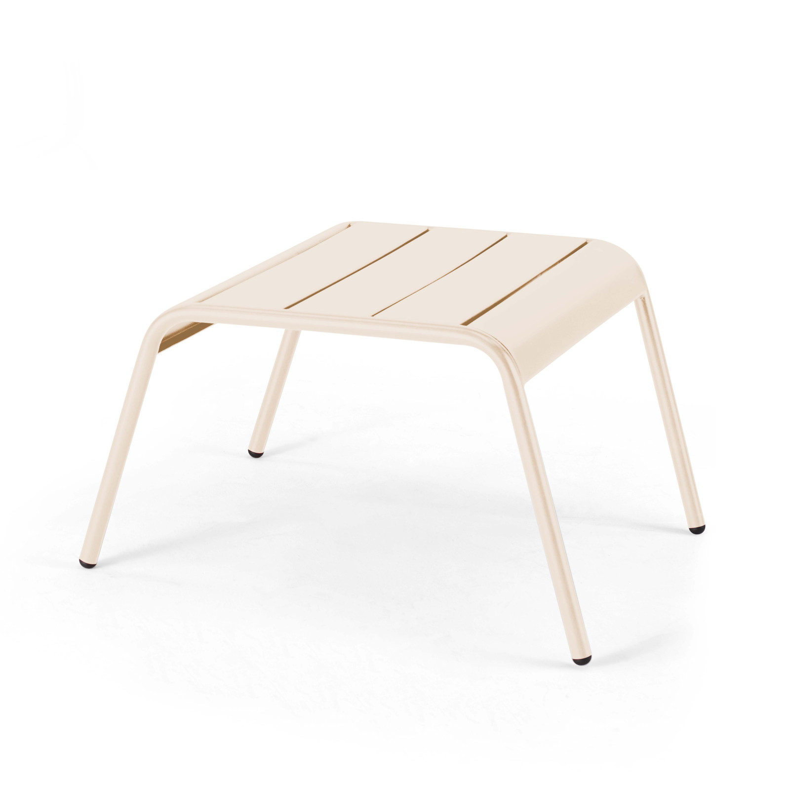 Ensemble fauteuil de terrasse bas + repose-pied en métal