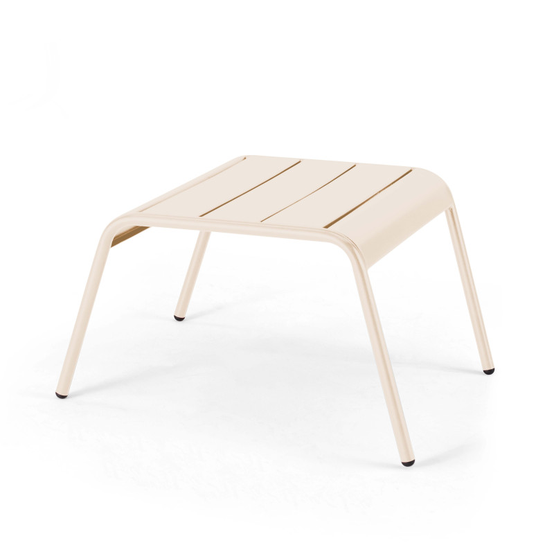 Ensemble fauteuil de terrasse bas + repose-pied en métal (3/6)