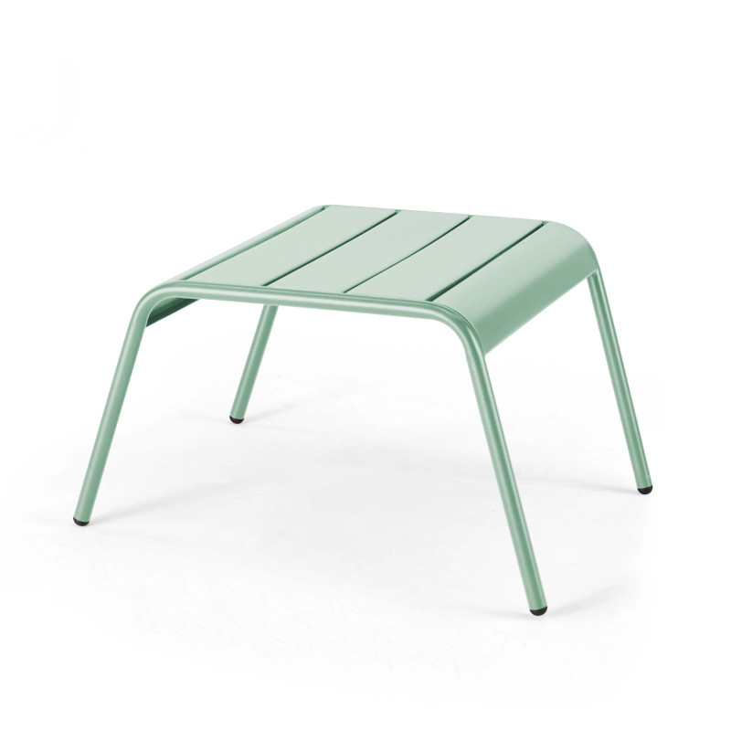 Ensemble fauteuil de terrasse bas + repose-pied en métal (3/6)