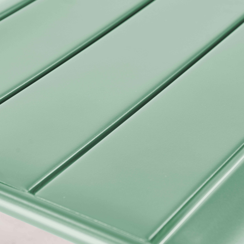 Ensemble fauteuil de terrasse bas + repose-pied en métal (5/6)