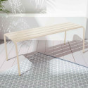 Banquette d'extérieur en métal
