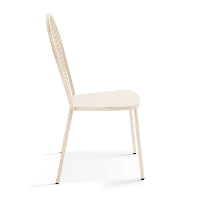 Chaise bistrot ajourée en métal (3/5)