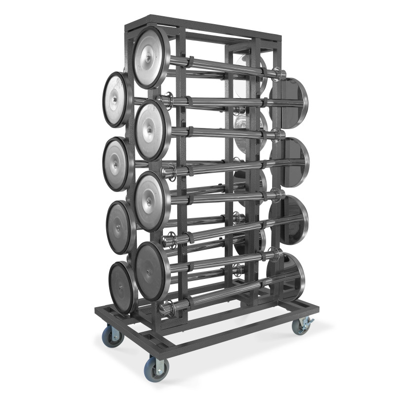 Chariot pour poteaux de guidage