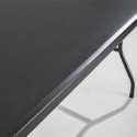 Table pliante noire monobloc 200 cm -  10 places