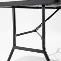 Table pliante monobloc noire 183 cm - 8 places