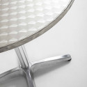 Table de terrasse ronde en aluminium