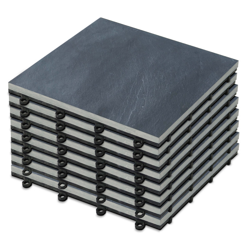 8 Dalles de terrasse pierre noire