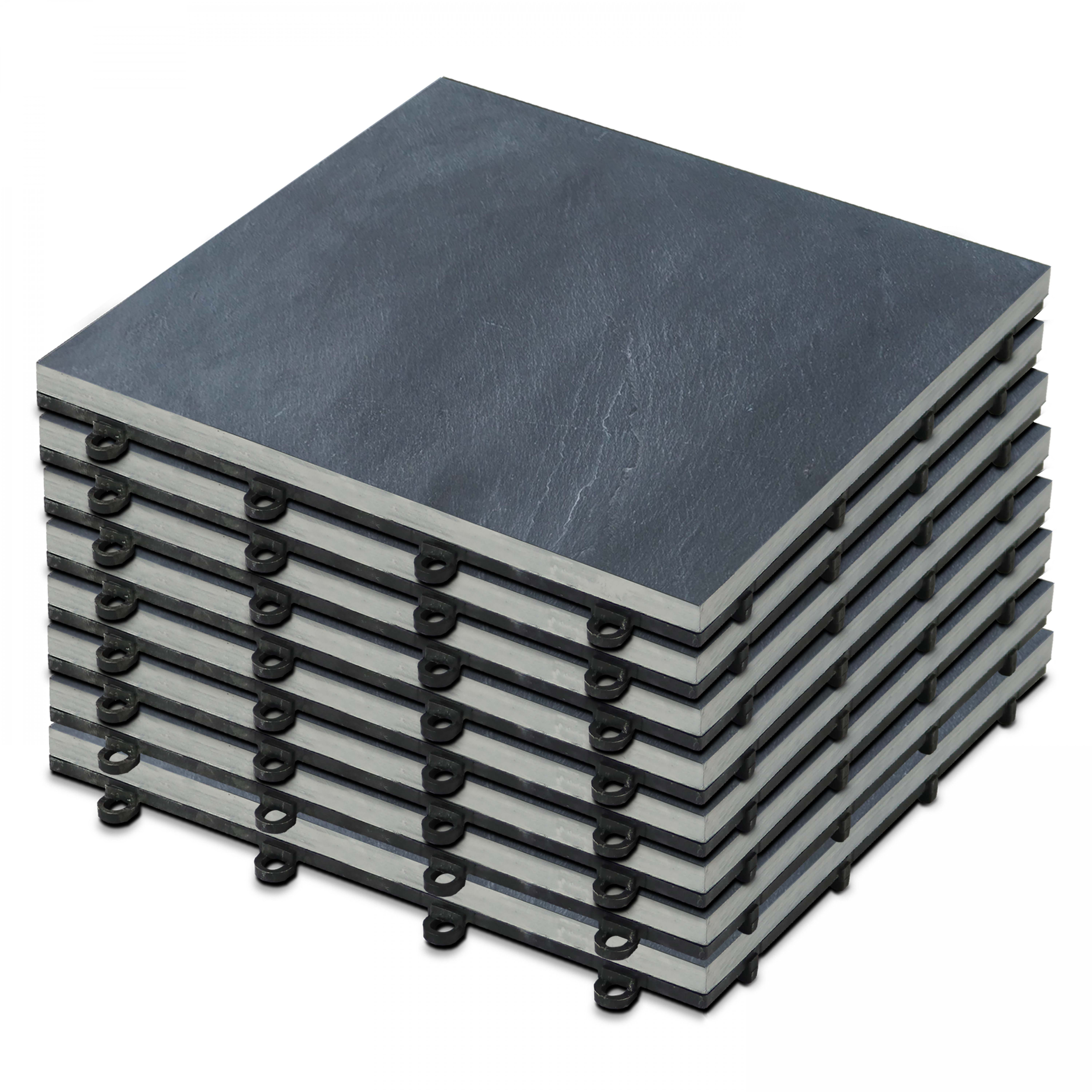 Dalles de terrasse clipsables en pierre naturelle (30x30x2,5 cm) - Vendues par lot - Pierre naturelle